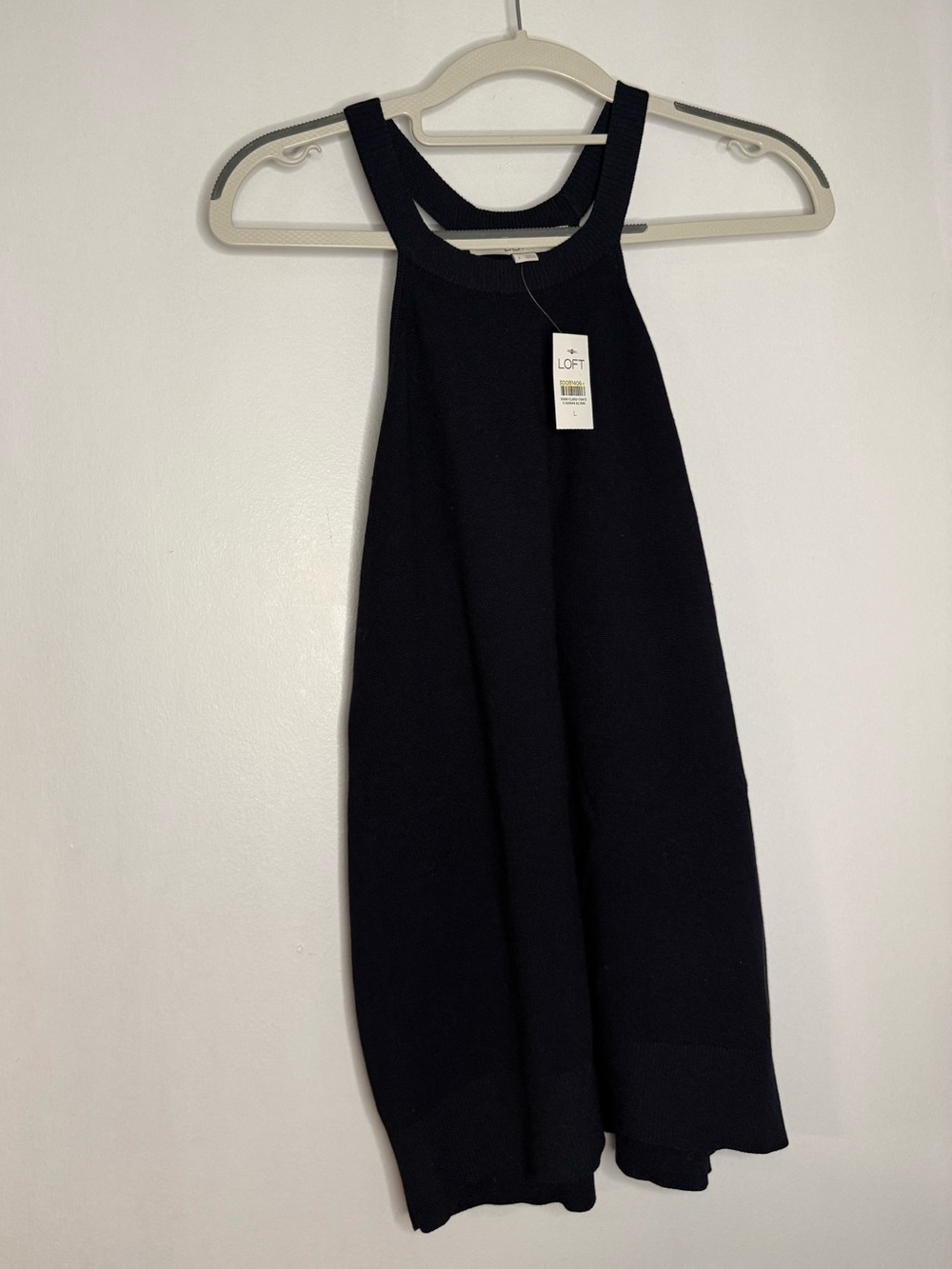 LOFT Navy Knit Halter Top